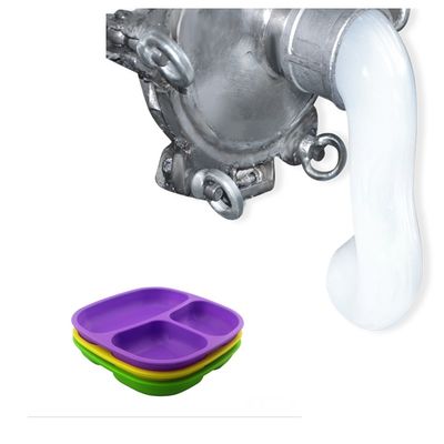 2.5% Food Grade Liquild Silicone Rubber Feeding Suction Bowl With Spoon